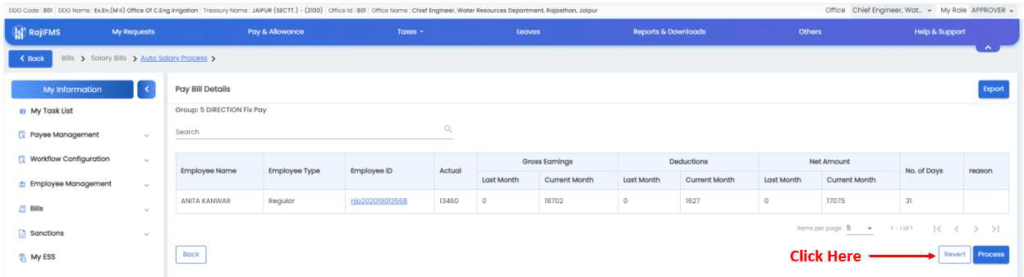 IFMS 3.0 Salary Bills