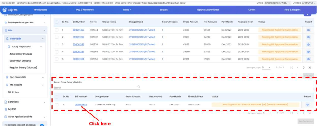 IFMS 3.0 Salary Bills