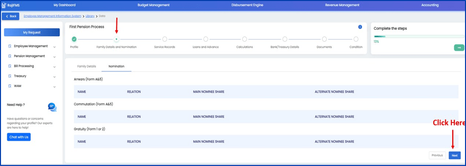 IFMS 3.0 Pension Online Process