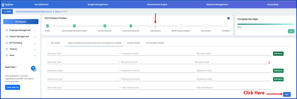 IFMS 3.0 Pension Online Process