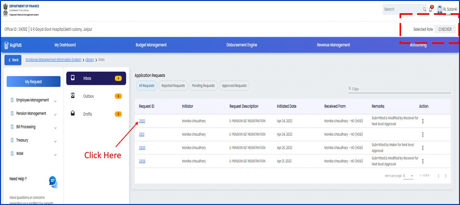 IFMS 3.0 Pension Online Process