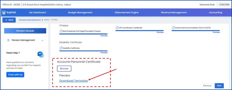 IFMS 3.0 Pension Online Process