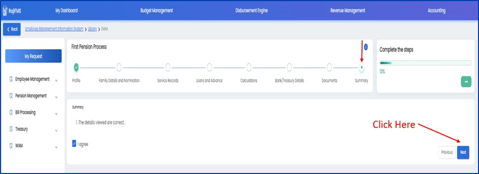 IFMS 3.0 Pension Online Process